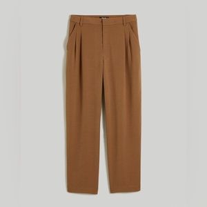 NWT Women’s Madewell Pleated Tapered-Leg Pants in Easygoing Crepe